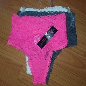 Wide Waist Lace Thong